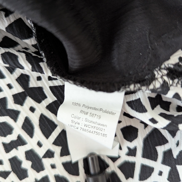 Notations Black and White Patterned Blouse - Picture 6 of 12